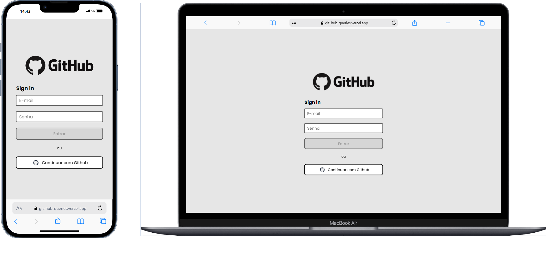 Imagem do responsivo GitHub